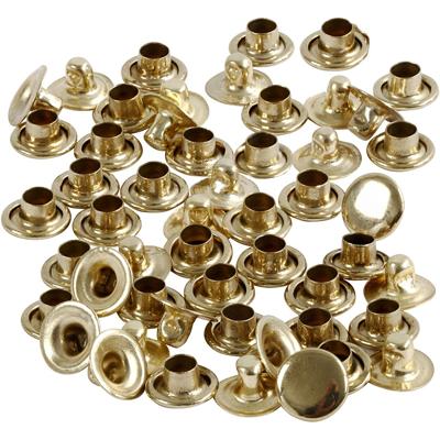 Creativ Company Rivets, d 7 mm, brons, 50 stuk/ 1 doos