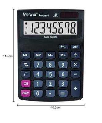 Rebell RE-PANTHER8BX Calculator Panther 8 Zwart
