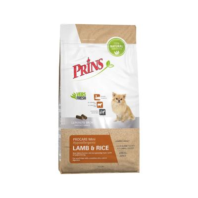 Prins hondenvoer ProCare Mini Lamb & Rice Hypoallergic 3 kg