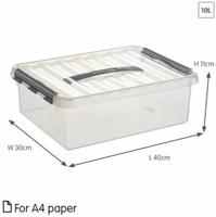 Sunware Q-line box 10 liter transp/metaal - thumbnail