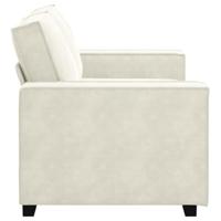 Tweezitsbank 120 cm fluweel crmekleurig - thumbnail