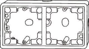 Gira S-Color opbouwbak 2-voudig met afdekraam zuiverwit