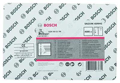 Bosch Accessories 2608200039 Nagel met ronde kop (papiergebonden) SN21RK Afmeting, lengte 65 mm 4000 stuk(s) Bosch Accessories 2608200039 Nagel met ronde kop (papiergebonden) SN21RK Afmeting, lengte 65 mm 4000 stuk(s)