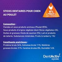 DentActiv - 12 Sticks - VETOCANIS - Mini Mondhygiëne Sticks met Kip voor Honden 2-15kg - thumbnail