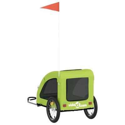 Hondenfietstrailer oxford stof en ijzer groen - thumbnail