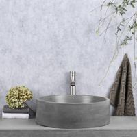 Differnz Marba Waskom Rond 42x13cm Beton Donker grijs 38.251.22 - thumbnail