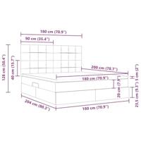 Opbergbed met LED met matras Crème 180 x 200 cm Polyester - thumbnail