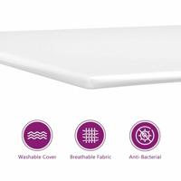 Boxspring bed met matras met hoofdeinde Taupe 120 x 200 cm Stof - thumbnail