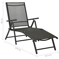 3-delige Loungeset textileen en aluminium antracietkleurig - thumbnail