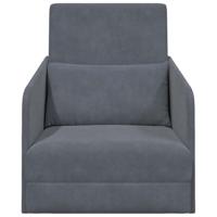 Slaapbank Donkergrijs 65 x 80 x 83 cm Fluweel - thumbnail