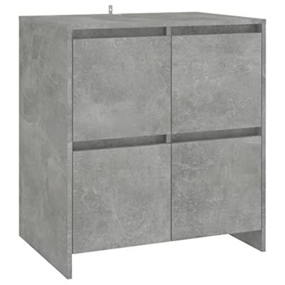 Dressoir 70x41x75 cm bewerkt hout betongrijs