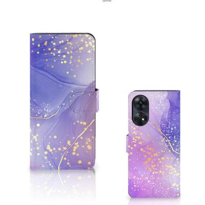 Hoesje voor OPPO Reno8 T 4G Watercolor Paars Hoesje voor OPPO Reno8 T 4G Watercolor Paars