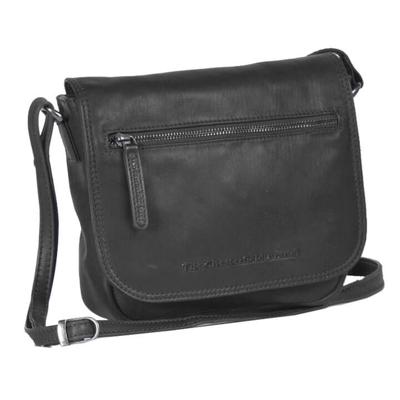 Trendy kleptasje schoudertasje COCO wax Pull Up zwart