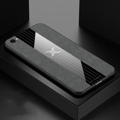 Voor vivo X9 XINLI stiksels doek textuur schokbestendig TPU beschermhoes (grijs)