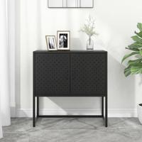 VidaXL Dressoir 75x35x75 cm staal zwart - thumbnail