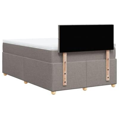 Boxspring met matras stof taupe 120x200 cm