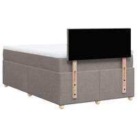 Boxspring met matras stof taupe 120x200 cm - thumbnail