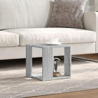 Salontafel 32x32x30 cm bewerkt hout grijs sonoma eikenkleurig - thumbnail