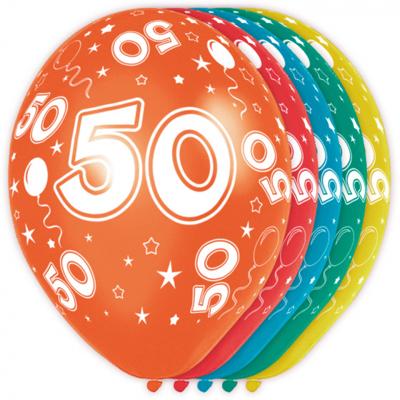 Verjaardag ballonnen 50 jaar (5st)