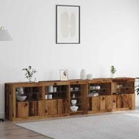 Dressoir Oud hout 283 x 37 x 67 cm Bewerkt hout - thumbnail