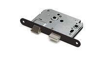 Dulimex Woningbouw toilet-/badkamerslot zwart 63/8 mm - thumbnail