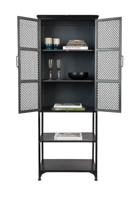 Dutchbone Opbergkast Denver 160.5 x 60cm - Zwart - thumbnail