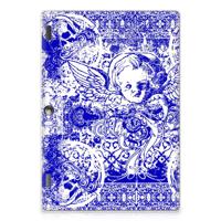 Tablet BackCover Lenovo Tab 10 | Tab 2 A10-30 Angel Skull Blauw - thumbnail