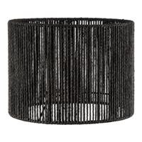 Papieren Woven Lampenkap - Cilindrisch - Black - Moderne stijl - ø30 x 20 cm - E27 fitting - Voor Tafellampen en Hanglampen - Ontworpen voor woonkamer en eetkamer - thumbnail