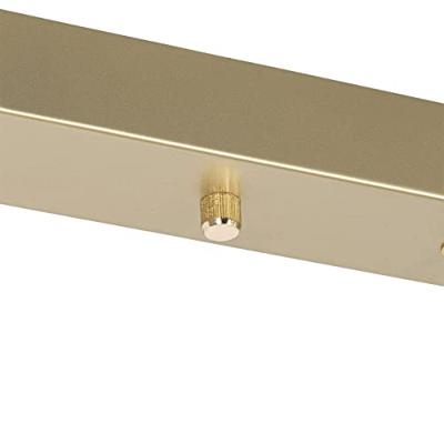 QAZQA Hanglamp messing langwerpig incl. LED 3-staps dimbaar 3-lichts