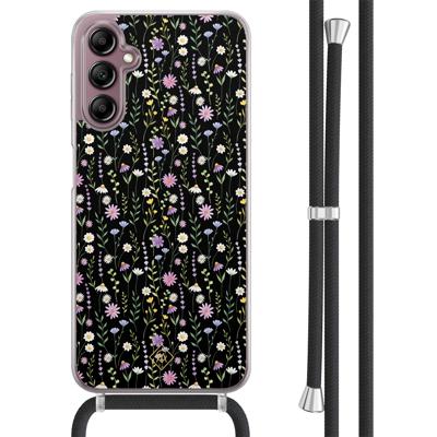Samsung Galaxy A14 hoesje met koord - Flower fantasy Samsung Galaxy A14 hoesje met koord - Flower fantasy