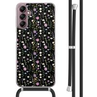 Samsung Galaxy A14 hoesje met koord - Flower fantasy - thumbnail