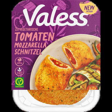 Valess Vegetarische Tomaten Mozzarella Schnitzel 2 Stuks 180 g bij Jumbo