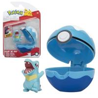 Pokemon Figure - Totodile + Dive Ball (Clip 'n' Go) - thumbnail