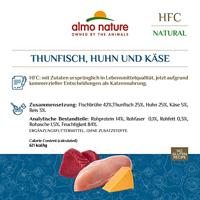 Almo Nature HFC Natural met tonijn, kip en kaas natvoer kat (150 g) 12 x 150 g - thumbnail