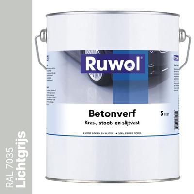 Ruwol Betonverf Lichtgrijs (RAL 7035) 5 liter