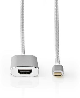 USB-Adapter | USB 3.2 Gen 1 | USB Type-C© Male | HDMI© Connector | 2.00 m | Rond | Verguld | Geb