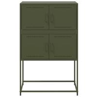 Dressoir 68,5x38,5x107 cm staal olijfgroen - thumbnail