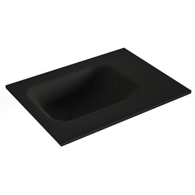MONDIAZ LEX Urban solid surface inleg wastafel voor toiletmeubel 40cm. Positie wasbak links
