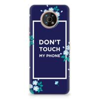 Nokia G50 Silicone-hoesje Flowers Blue DTMP - thumbnail