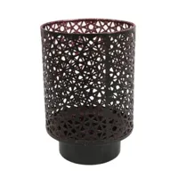 Casablanca windlicht zwart/paars 20 cm | 4 stuks - thumbnail