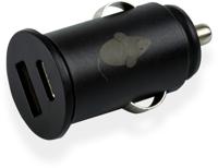 Autolader Green Mouse USB-A 1x USB-C 1x 2.4A zwart - thumbnail