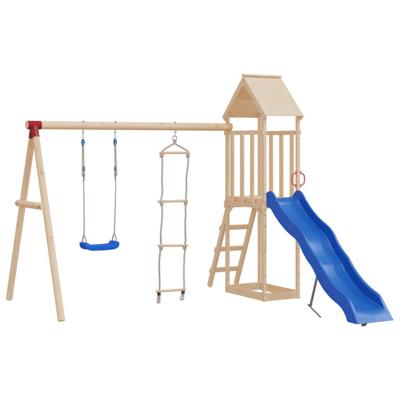 Schommelzitje met touwladder polyetheen blauw Schommelzitje met touwladder polyetheen blauw
