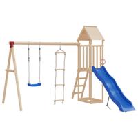 Schommelzitje met touwladder polyetheen blauw - thumbnail