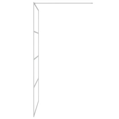 Inloopdouchewand 115x195 cm transparant ESG-glas zilverkleurig