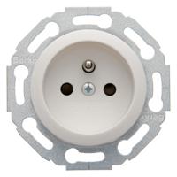 Stopcontact Berker serie 1930/glasserie/palazzo met penaarde en kinderbeveiliging wit - thumbnail