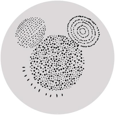 Komar Into Adventure; Komar Dots Behangcirkel Disney - Mickey Mouse - Stipple Art - DD1-040