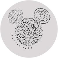 Komar Into Adventure; Komar Dots Behangcirkel Disney - Mickey Mouse - Stipple Art - DD1-040 - thumbnail