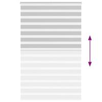Zebra rolgordijn 140x200 cm stofbreedte 135,9 cm lichtgrijs - thumbnail