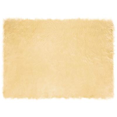 Nep Schapenvacht Tapijt Tafalla Crème 140 x 200 cm Polyester