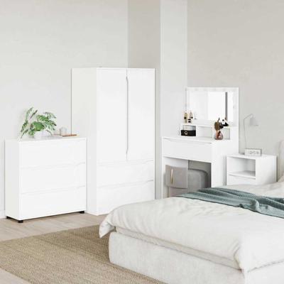 Opbergkast Wit 80 x 31 x 81 cm Bewerkt hout